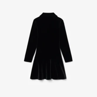 Vestido Polo em Veludo Elástico Brilhante para Menina