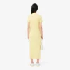 Vestido polo longo de algodão canelado para mulher