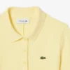 Vestido polo longo de algodão canelado para mulher