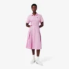Vestido polo mini-piqué com corte evasê para mulher