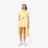 Vestido polo mini-piqué com corte evasê para mulher