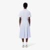Vestido polo mini-piqué com corte evasê para mulher