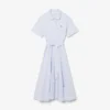 Vestido polo mini-piqué com corte evasê para mulher