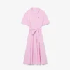 Vestido polo mini-piqué com corte evasê para mulher