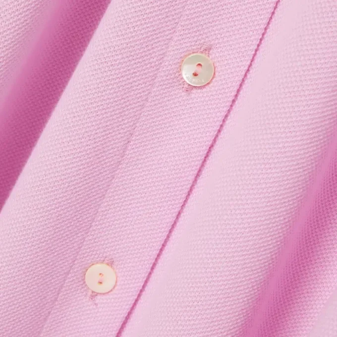 Vestido polo mini-piqué com corte evasê para mulher