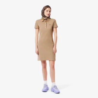 Vestido Polo Mini Piqué Elástico Slim Fit para mulher