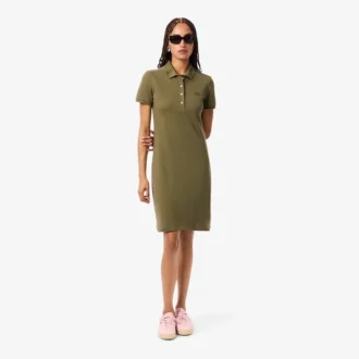 Vestido Polo Mini Piqué Elástico Slim Fit para mulher