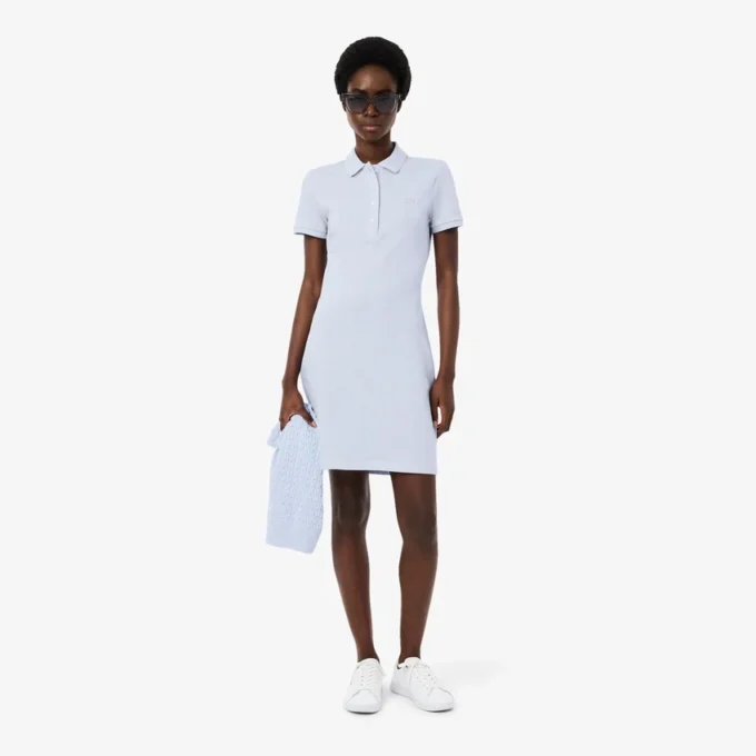 Vestido Polo Mini Piqué Elástico Slim Fit para mulher