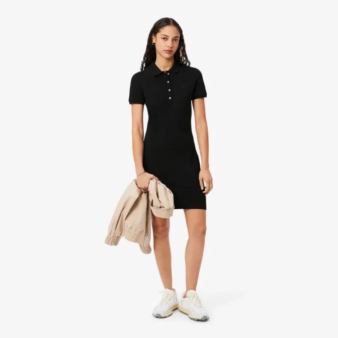 Vestido Polo Mini Piqué Elástico Slim Fit para mulher