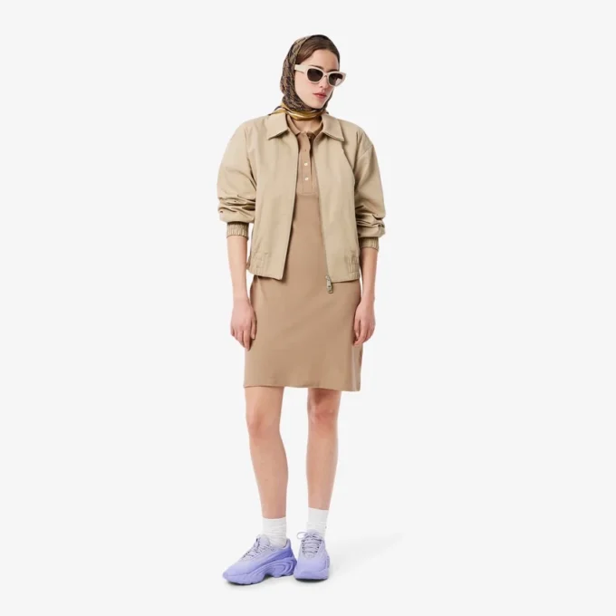 Vestido Polo Mini Piqué Elástico Slim Fit para mulher