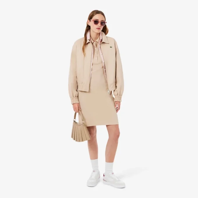 Vestido Polo Mini Piqué Elástico Slim Fit para mulher