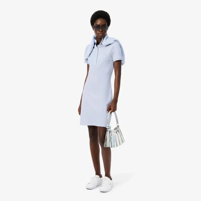 Vestido Polo Mini Piqué Elástico Slim Fit para mulher
