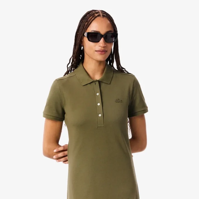 Vestido Polo Mini Piqué Elástico Slim Fit para mulher