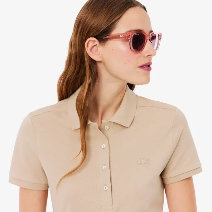 Vestido Polo Mini Piqué Elástico Slim Fit para mulher