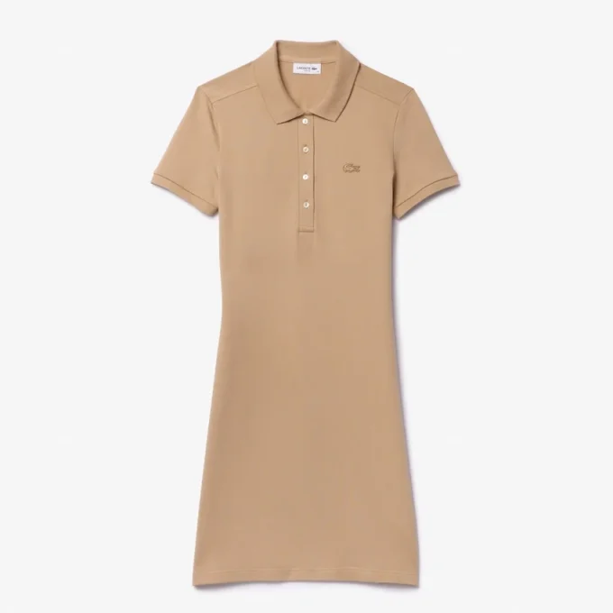 Vestido Polo Mini Piqué Elástico Slim Fit para mulher