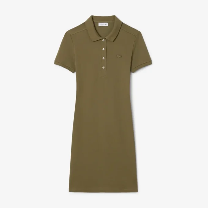 Vestido Polo Mini Piqué Elástico Slim Fit para mulher
