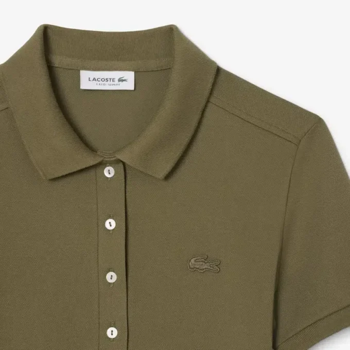 Vestido Polo Mini Piqué Elástico Slim Fit para mulher