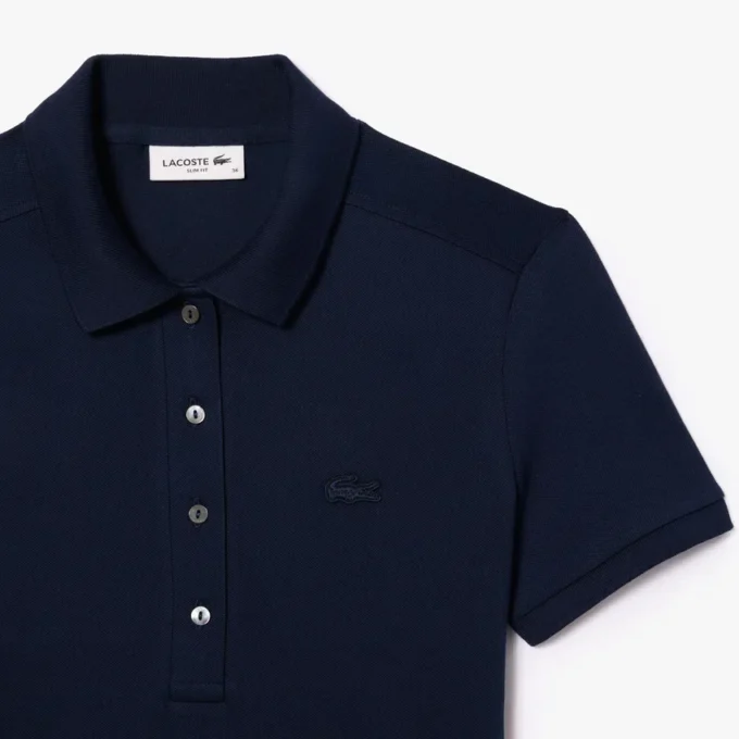 Vestido Polo Mini Piqué Elástico Slim Fit para mulher