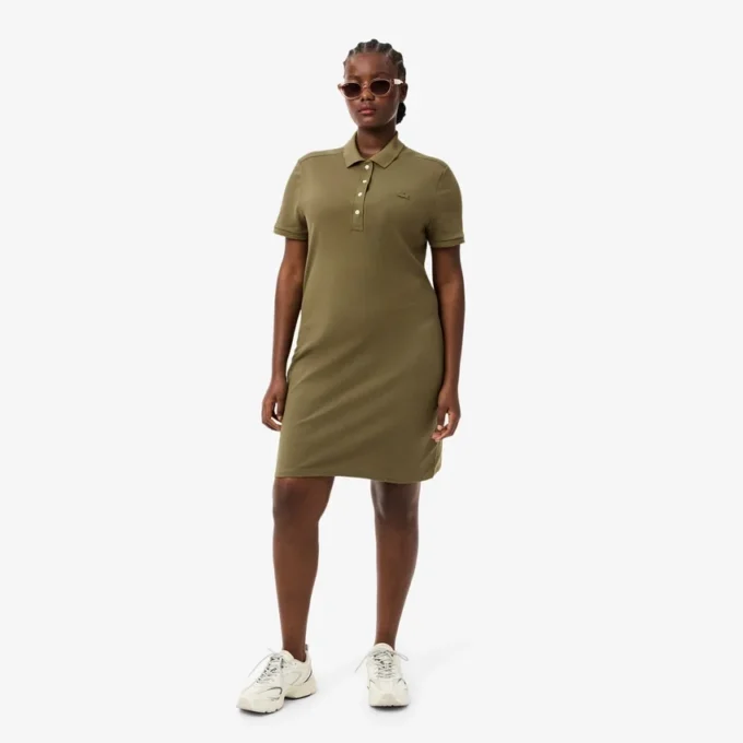 Vestido Polo Mini Piqué Elástico Slim Fit para mulher