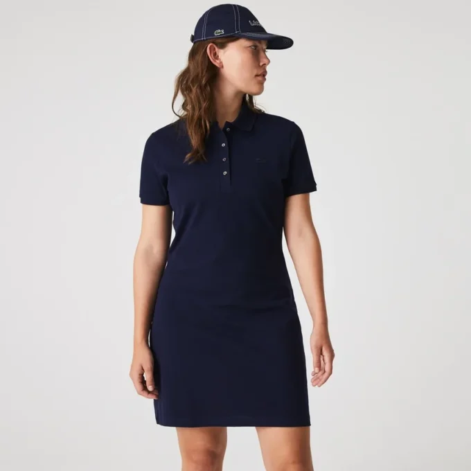 Vestido Polo Mini Piqué Elástico Slim Fit para mulher