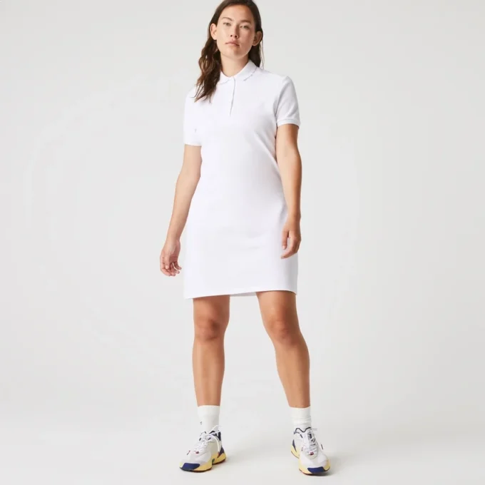 Vestido Polo Mini Piqué Elástico Slim Fit para mulher