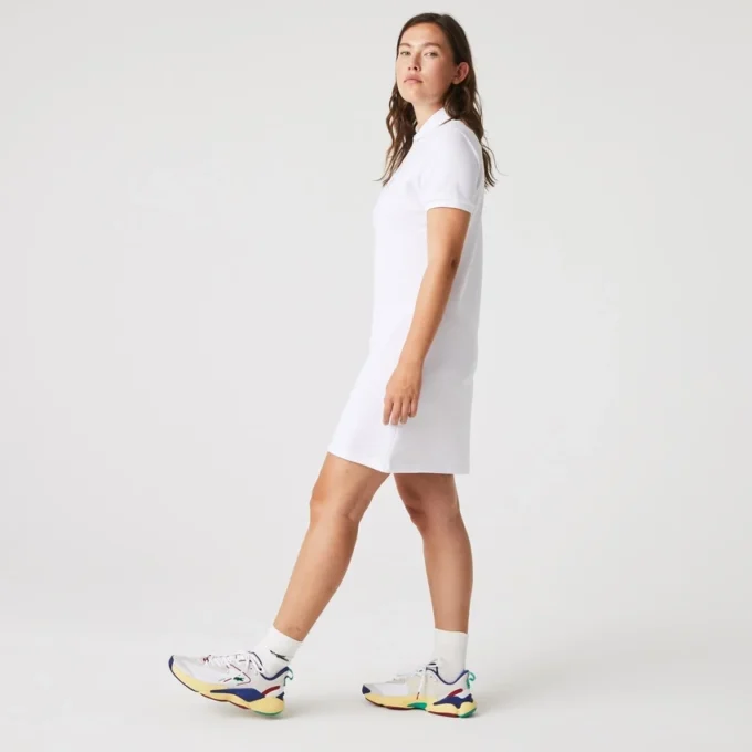 Vestido Polo Mini Piqué Elástico Slim Fit para mulher