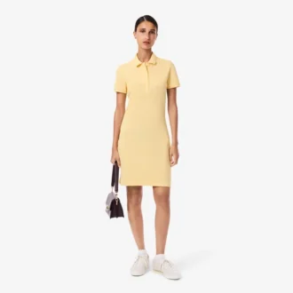 Vestido Polo Mini Piqua Elástico Slim Fit para Mulher