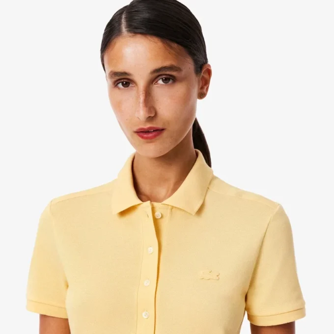 Vestido Polo Mini Piqua Elástico Slim Fit para Mulher