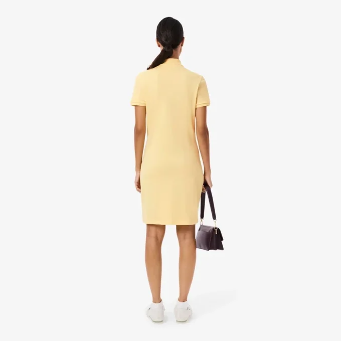 Vestido Polo Mini Piqua Elástico Slim Fit para Mulher