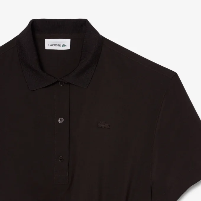 Vestido Polo Plissado em Mistura de Lã