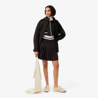 Vestido Polo Plissado em Piqué Elástico