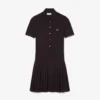 Vestido Polo Plissado em Piqué Elástico