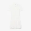 Vestido Polo Plissado em Piqué Elástico
