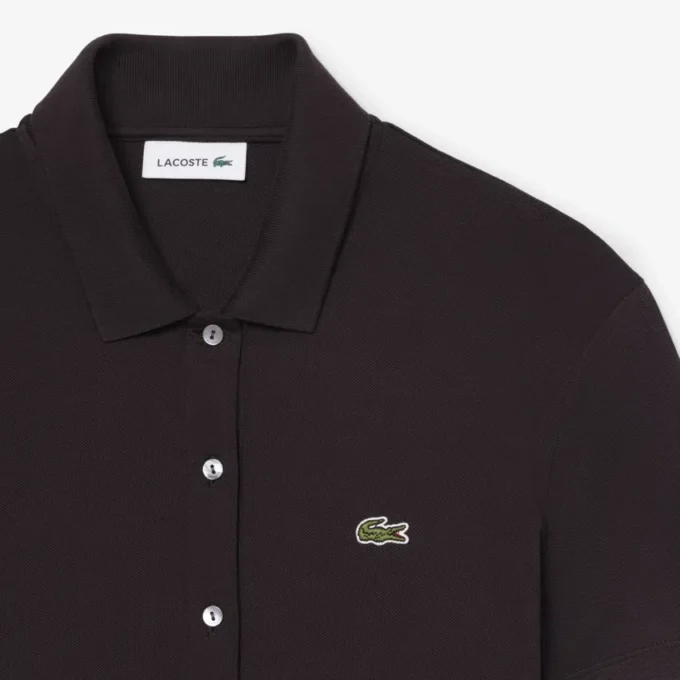 Vestido Polo Plissado em Piqué Elástico