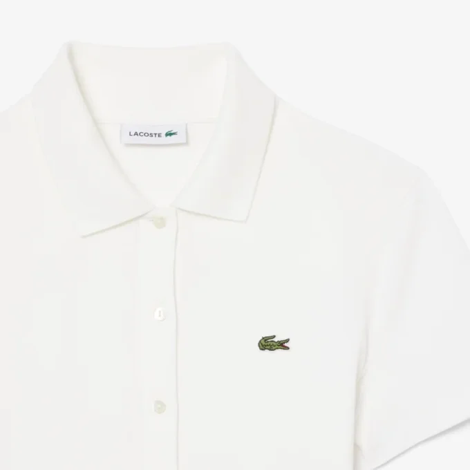 Vestido Polo Plissado em Piqué Elástico