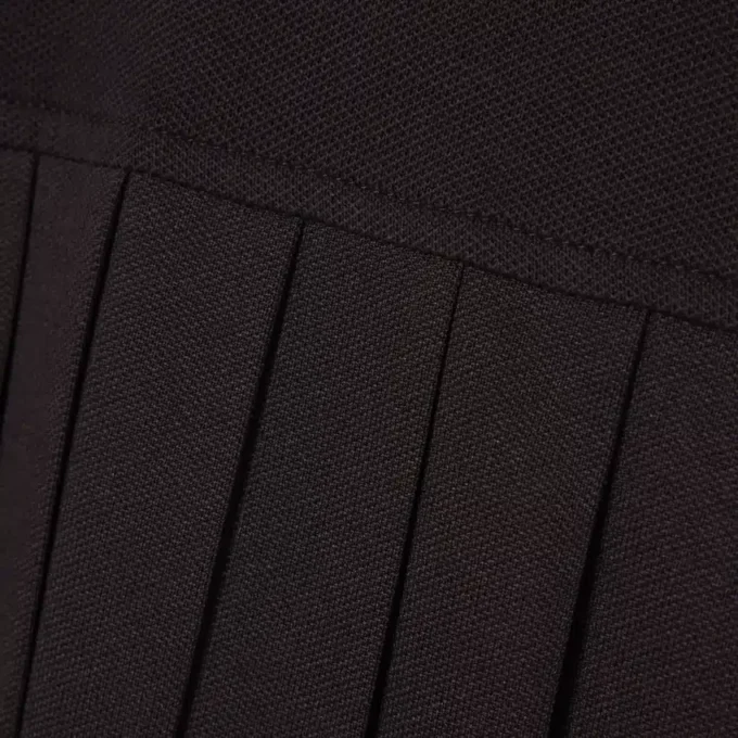 Vestido Polo Plissado em Piqué Elástico