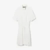 Vestido Polo Runway com Detalhes de Bordado e Pregas