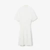 Vestido Polo Runway com Detalhes de Bordado e Pregas