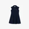 Vestido polo sem mangas em piqué elástico para criança