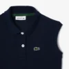 Vestido polo sem mangas em piqué elástico para criança