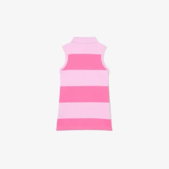 Vestido polo sem mangas às riscas em Petit Piqué