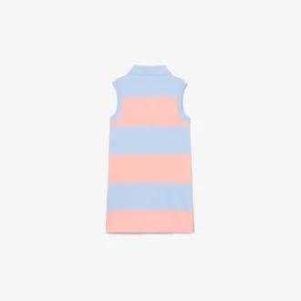 Vestido polo sem mangas às riscas em Petit Piqué