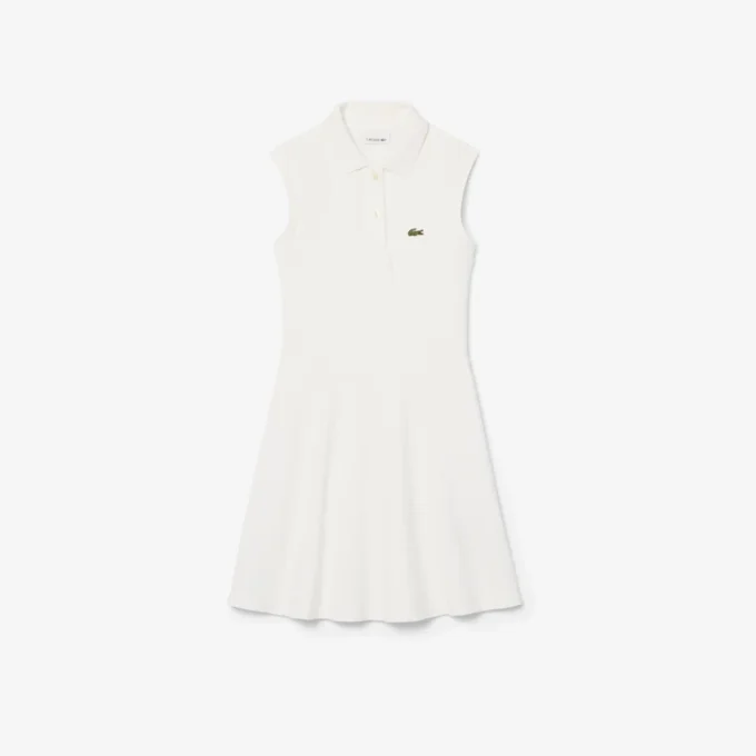Vestido sem mangas em piqué elástico