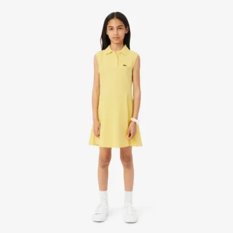 Vestido sem mangas em piqué elástico