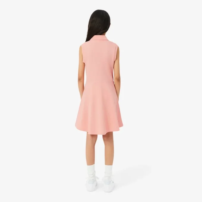 Vestido sem mangas em piqué elástico