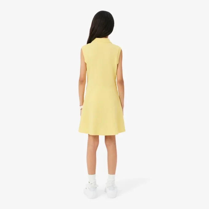Vestido sem mangas em piqué elástico