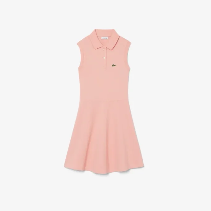 Vestido sem mangas em piqué elástico