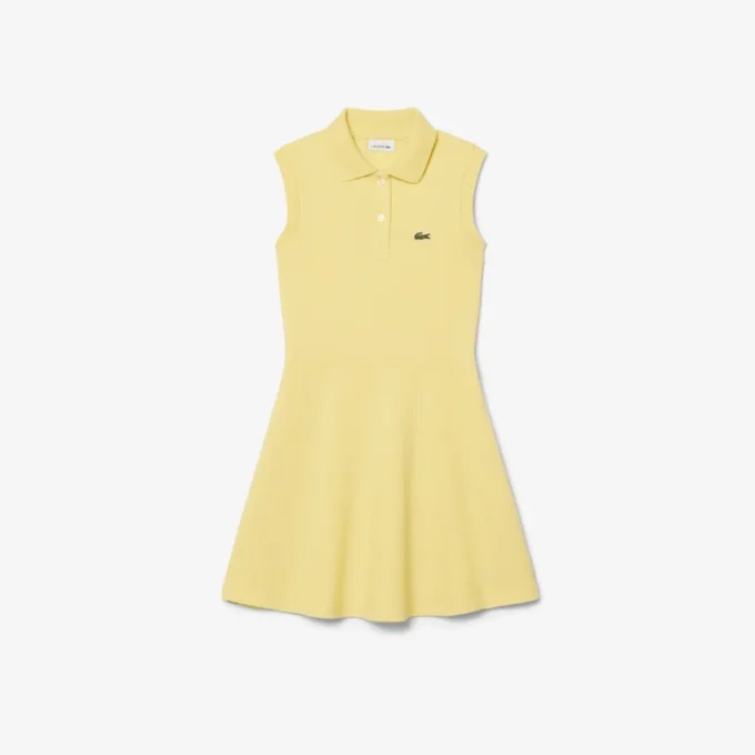 Vestido sem mangas em piqué elástico