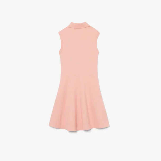 Vestido sem mangas em piqué elástico