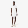 Vestido skater com gola de polo elástica para mulher